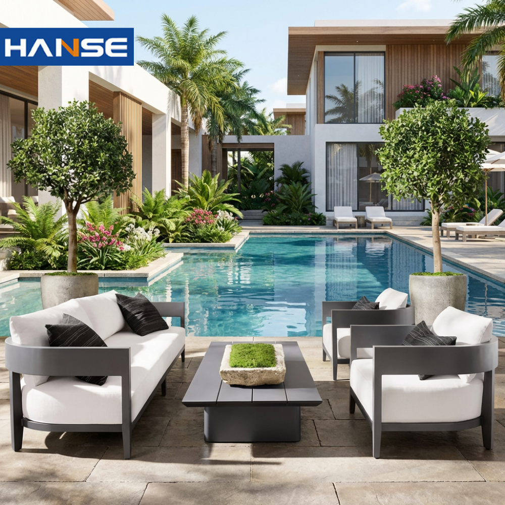 Outdoor Furniture Thailand - Aluminium tuinmeubelenset Pattaya Thailand, handgemaakt design