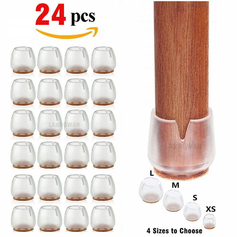 Outdoor Furniture Glider - 24 Stuks Siliconen Stoelbeenbeschermers Met Vilt