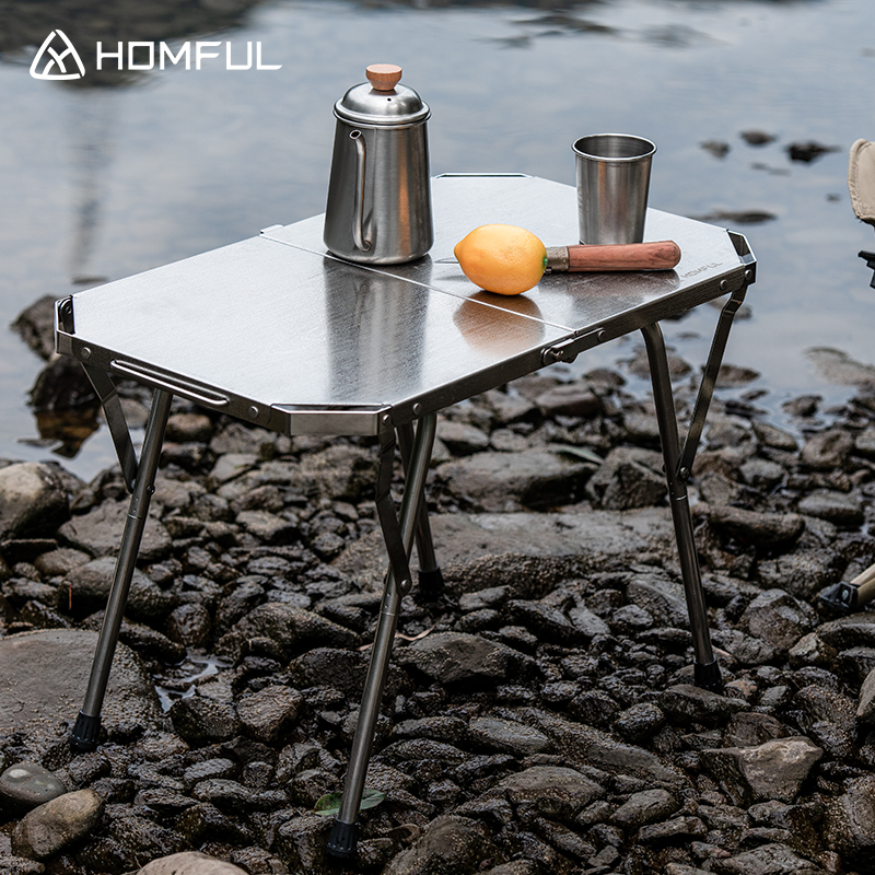 Outdoor Furniture Australia - HOMFUL Opvouwbare campingtafel voor buiten, draagbare
