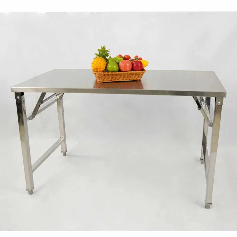 Outdoor Furniture Easy To Clean - Opvouwbare eettafel van roestvrij staal, draagbare