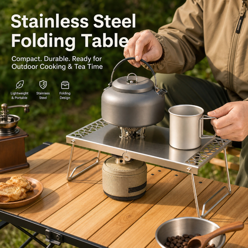 Outdoor Furniture Australia - Outdoor draagbare mini-theetafel Roestvrij staal gesplitste