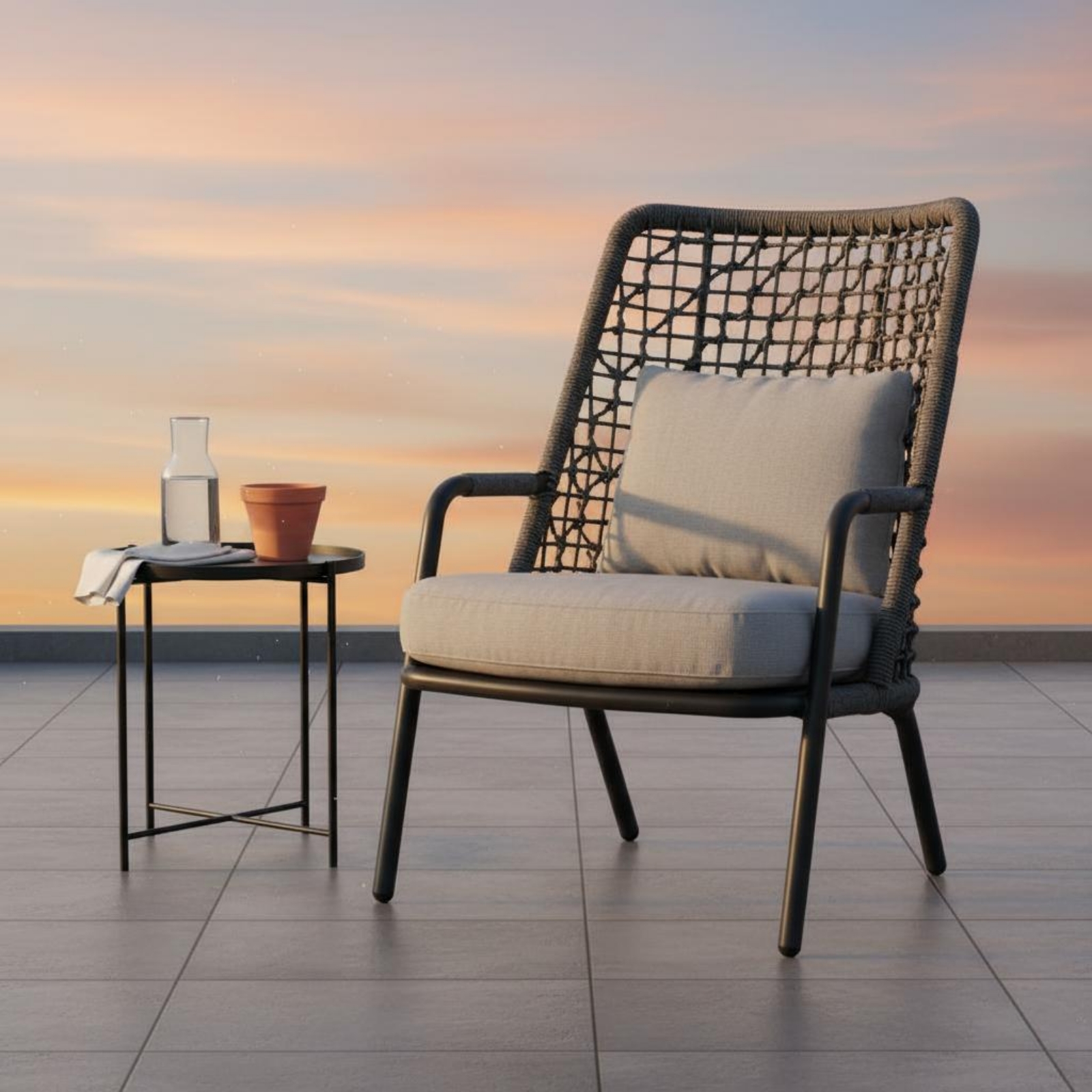 Outdoor Furniture Easy To Clean - 3-delige rotan tafel- en stoelenset, handgeweven
