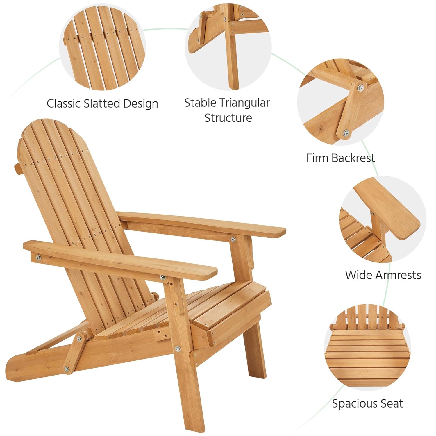 Opvouwbare Adirondack-stoelens - Outdoor Furniture Set With Fire Pit recensie en prijs