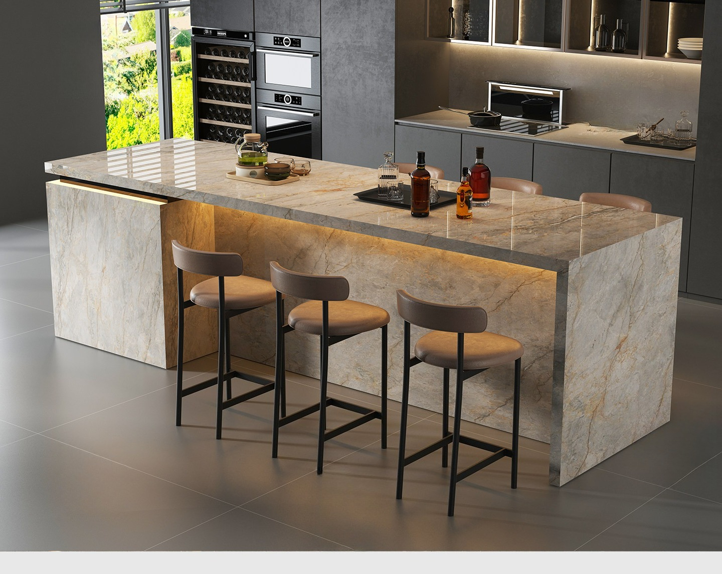 Vierkant massief marmeren aanr - Outdoor Furniture Easy To Clean recensie en prijs
