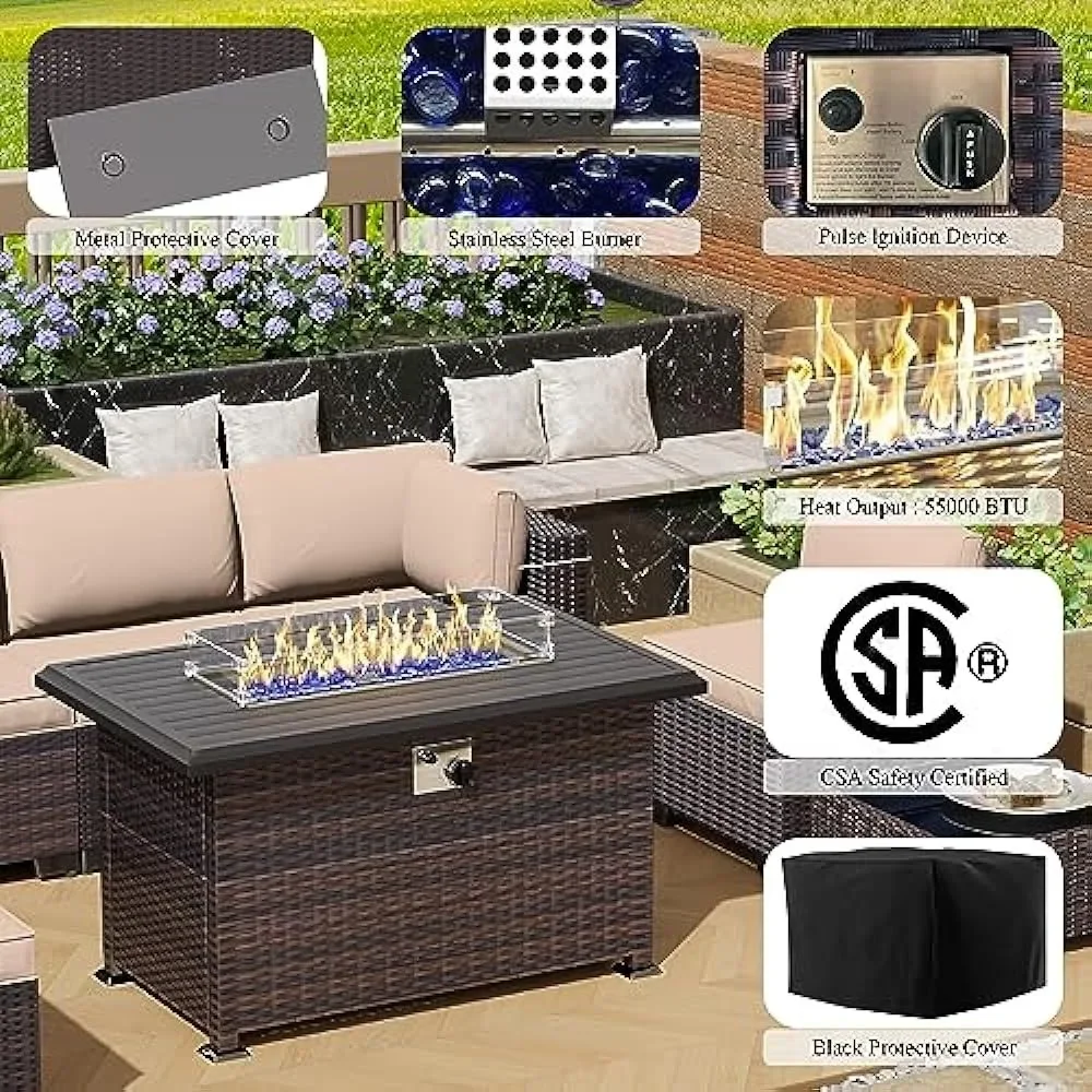 -Terrasmeubelset met propaan v - Outdoor Furniture Set With Fire Pit recensie en prijs