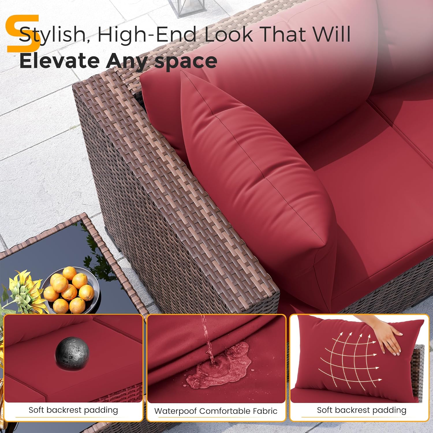 8-delige all-weather wicker lo - Outdoor Furniture Set With Fire Pit recensie en prijs