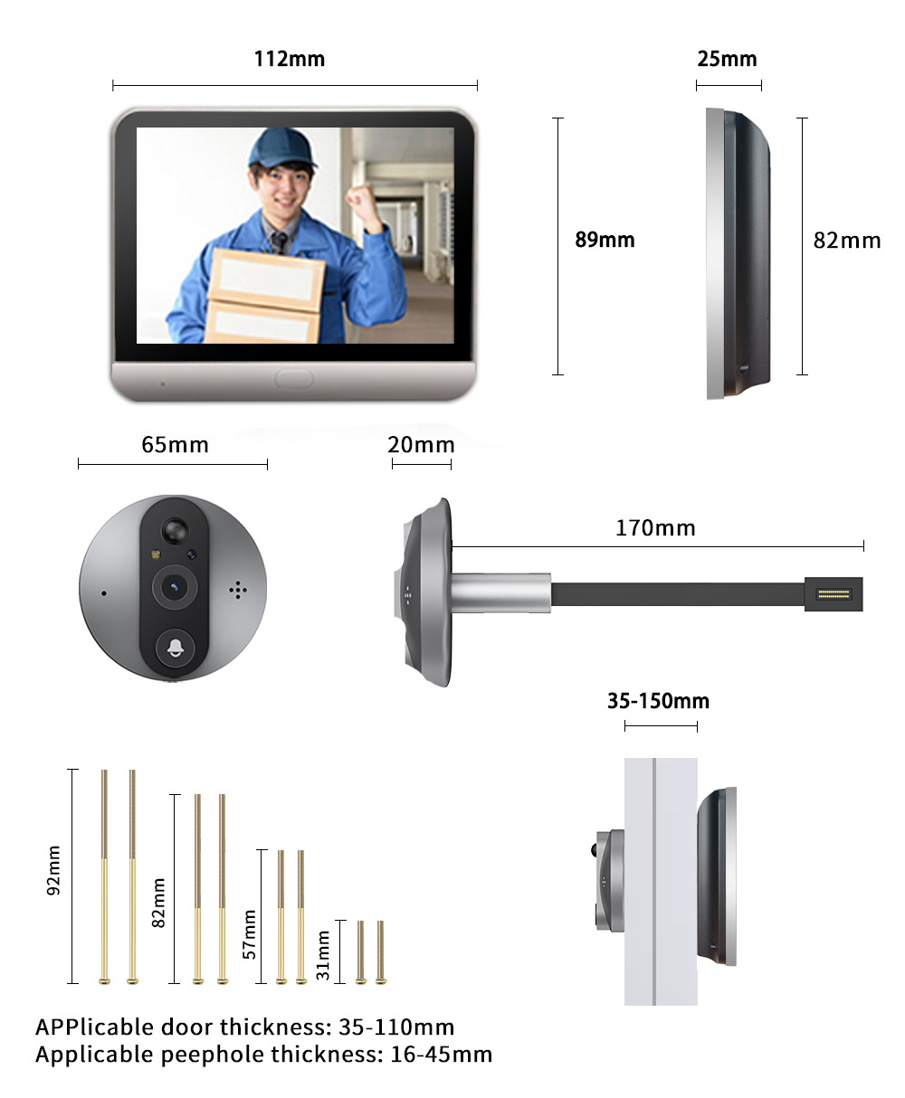 4.3 Inch IPS Scherm 2MP 1080P  - Outdoor Furniture Glider recensie en prijs