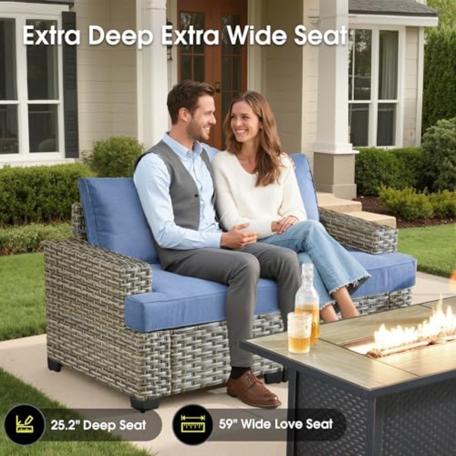 Tuinmeubelset met vuurplaats,  - Outdoor Furniture Set With Fire Pit recensie en prijs