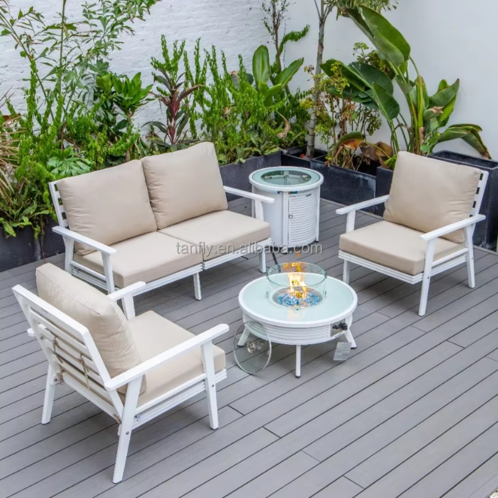 Villa Hotel Buitenmeubelenset  - Outdoor Furniture Set With Fire Pit recensie en prijs