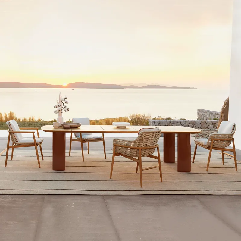 Nordic Rattan Outdoor Dining T - Outdoor Furniture For Cafe recensie en prijs