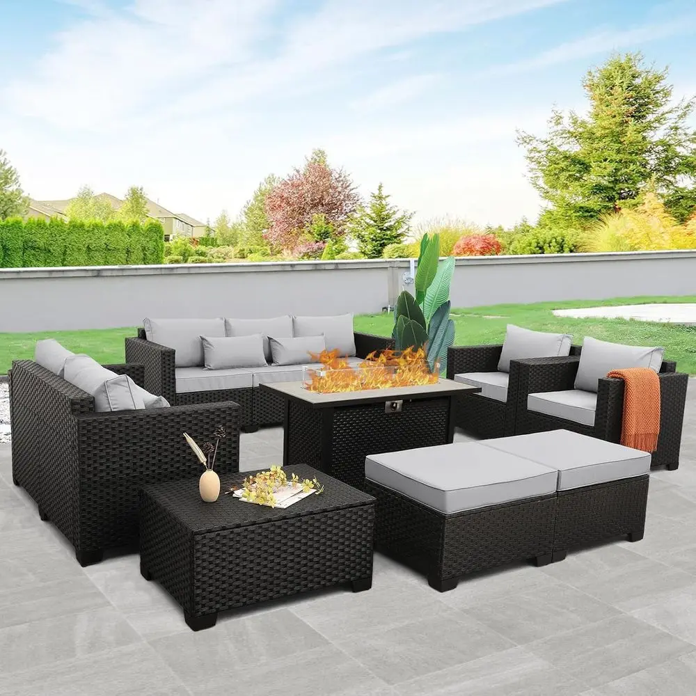 8-delige tuinmeubelset met 600 - Outdoor Furniture Set With Fire Pit recensie en prijs