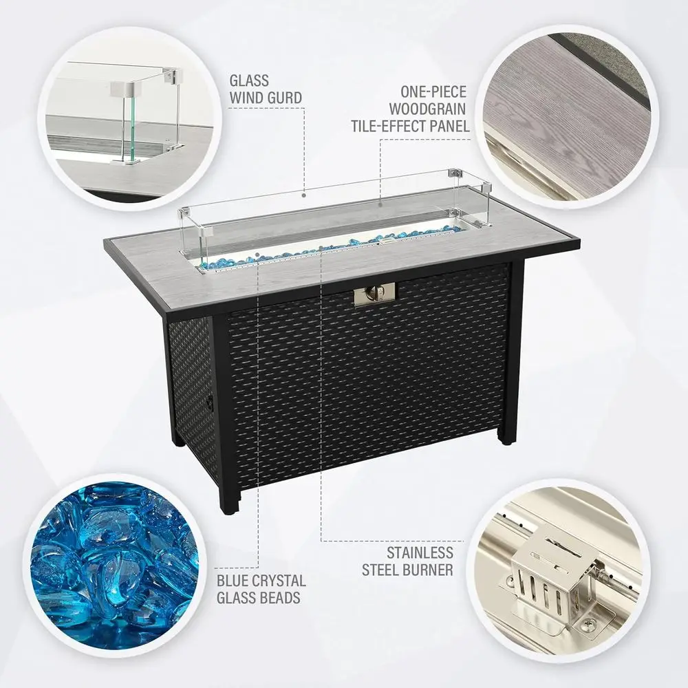 8-delige tuinmeubelset met 600 - Outdoor Furniture Set With Fire Pit recensie en prijs