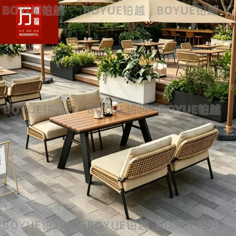 Tuinmeubelenset van rotan en w - Outdoor Furniture For Cafe recensie en prijs