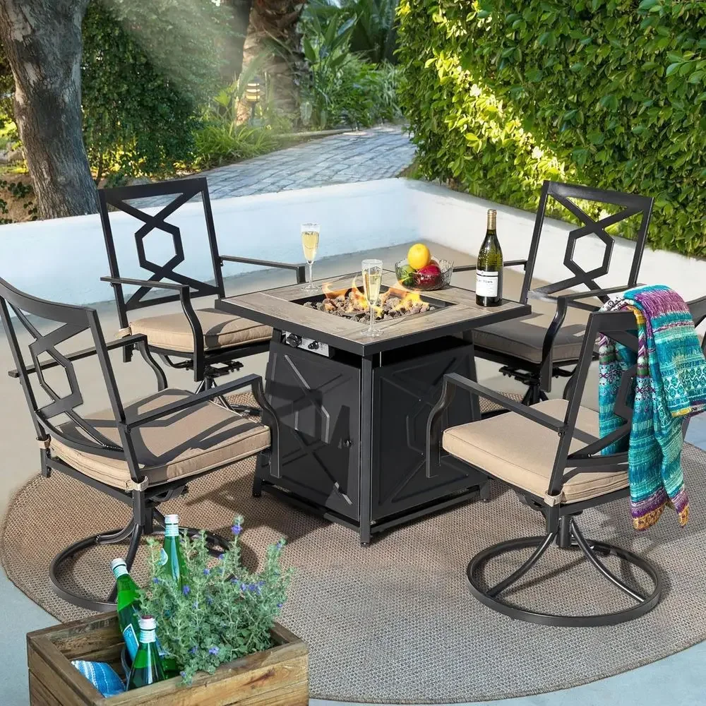 5-delige tuinmeubelset met vuu - Outdoor Furniture Set With Fire Pit recensie en prijs